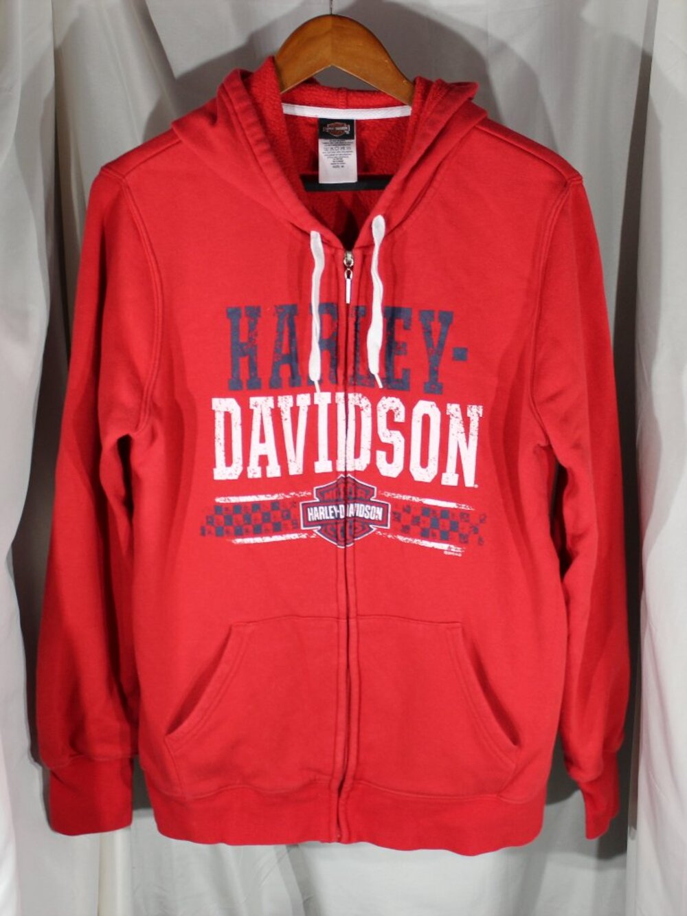 Harley-Davidson Red Full-Zip Hoodie "Las Vegas Nevada Harley Davidson" - Size M
